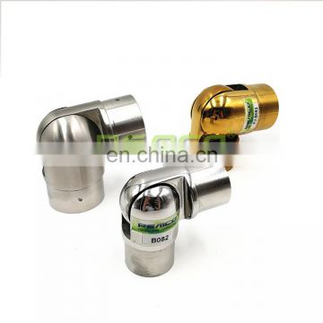 Good supplying 304 stainless steel stair railing flexible round tube corner connector for corner