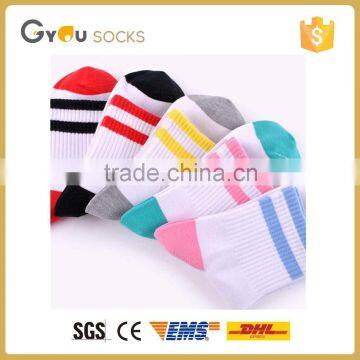 Comfortable and soft children solid sports socks/tube socks