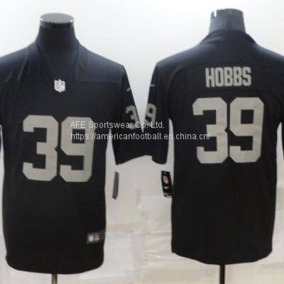 Las Vegas Raiders #39 Hobbs Black Jersey