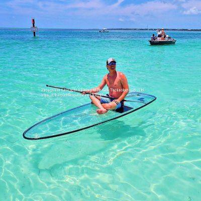 Clear paddle board adventure, see through SUP paddle board, crystal SUP