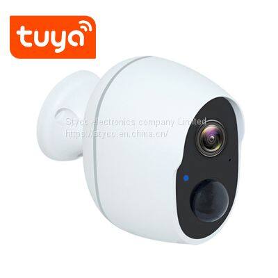 outdoor Tuya Smart AI WiFi Security Camera Cloud Recording Tuya 1080P Battery Powered Tuya Battery Camera