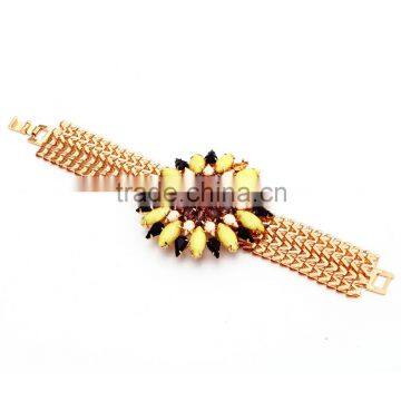 fashion flower bangle bracelet