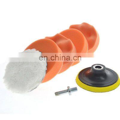 Car Polishing Wash Brush Set Sponge Waxing Washing Cosmetic Buffing Pads Kit Felt Compound Universal Supplies Auto Accessories