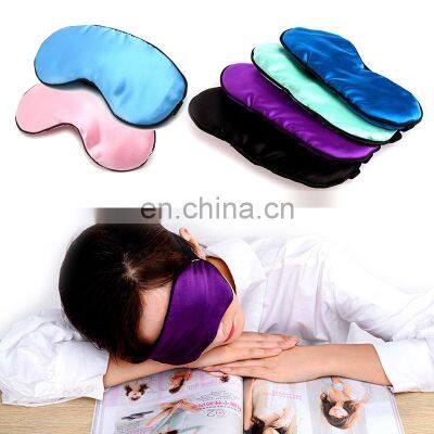 Silk Sleep Eye Mask Padded Shade Cover Travel Relax Aid Blindfold