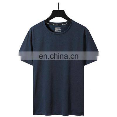 Mens Custom Solid Color Plus Size Casual Quick Dry Dress T Shirt photo-5