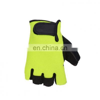 HANDLANDY Terry Cloth Fingerless Cycling Gloves Silicon Coating Racing Cross Training Gloves Outdoor Fitness Glove photo-2