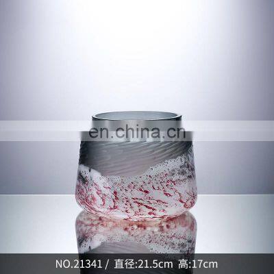 Modern Luxury Living Room Pink Painted Small Handmade Colored Glass Vase Decor Restaurant photo-3