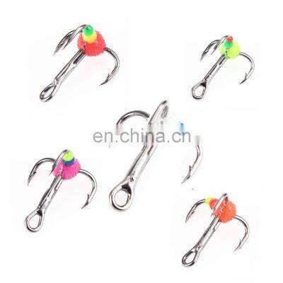 5 pieces in a box  High-carbon luminous three hooks  Bionic bait hook