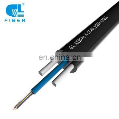 2/4/6/8/12/16/24Hilo all dielectric HDPE sheath Single mode flat optical fiber cable