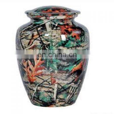 enamel metal urn jar