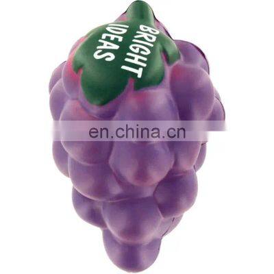 Amazon hot grape shaped soft toys PU stress reliving squeeze ball