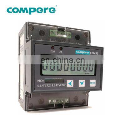 1 phase din-rail rs485 modbus bi directional dual tariff energy meter  KPM31A