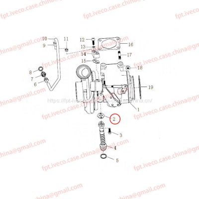 MAN D2066 Turbocharger return pipe gasket 96601-0576