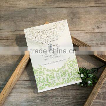 2016 Design Handmade Decoration Laser Cut White Birthday Greeting Card