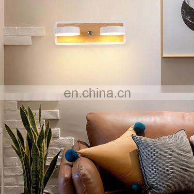 LED Wall Lights With Switch Fashion White Black Lamp Fixtures Corridor Aisle Lighting Creative Simple Art Lamps