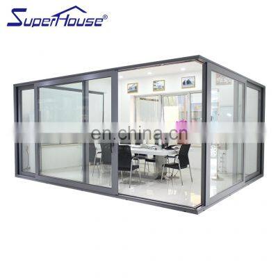 Superhouse Aluminium frame lift and sliding doors used for modern sunroom