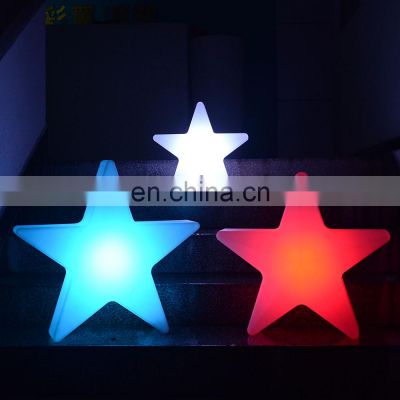 Christmas Star Electrical /Multi color plastic star /tree/snow led rechargeable lamp outdoor Christmas decorations lights