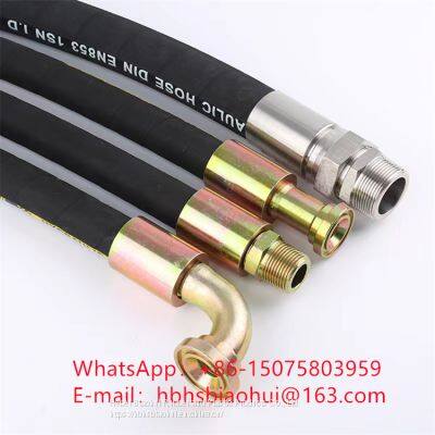 Industrial SAE 100r2 En 853 2sn steel wire braided high-pressure hydraulic rubber hose