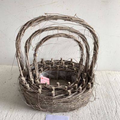 Multiple Sizes Elm branch basket Woven Plant Basket with competitive price