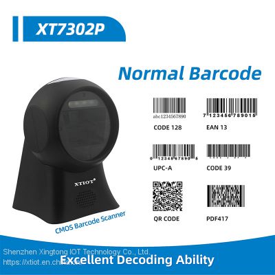 XT7302P Desktop Barcode Scanner Supermarket Table Top Barcode Scanner