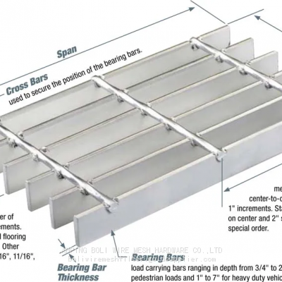 Heavy Duty Durable steel grating and Anti-Slip Serrated Steel Grating for Industrial Platform