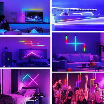 RGBIC LED Photo Decor Wall Lamp Smart Home Lights App Wall Sconces TV Gaming Lights Glide Light With Music Sync photo-5