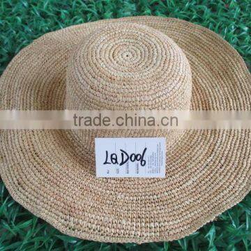 China Hot Sale Elegant Ladies Fashion Straw Wholesale Straw Floppy Hats photo-2