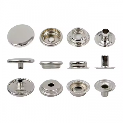 Custom Printing Round Press Spring Four Part Snap Button for Clothing Leather 405#17mm photo-3