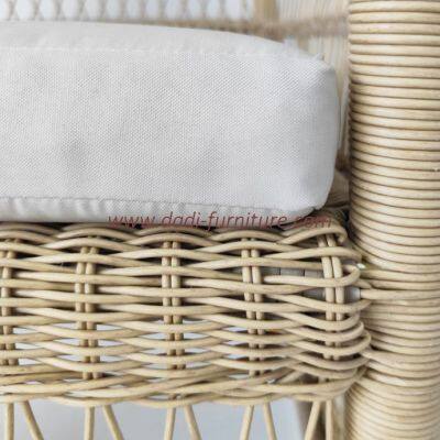 Outdoor All-weather Wicker Woven Handmade Dining Room Rattan Armchair Hotel Villa Garden photo-5