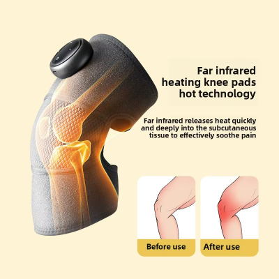 Wireless Graphene Vibration Knee Massager with Moxibustion Pocket | Portable Joint Therapy Wrap | Wholesale Factory
