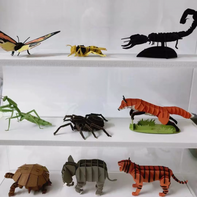 Wholesale Customized DIY 3D Paper Puzzle Animal Model Kit Handmade Cardboard Puzzle Educational STEM Toy Gift