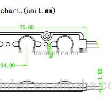 SMD5050 3Pcs Led 1.2W Injection Molding Waterproof 7512 5050/5730 LED Module for Advertising Letter photo-2