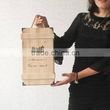 2016 Hot Sale Wood 6 bottles wine Box & Case Product Type Six Bottles Wooden Wine Crates Wholesale