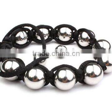 manufacturer supply high quality stainless steel beads bracelet for men