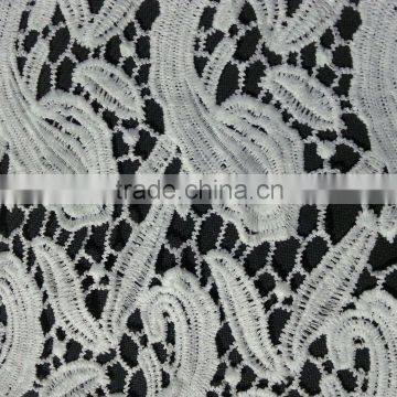 Whole Sale Fashion Polyester Fabric Milk Silk Full Lace Design for Garment Accessory photo-2