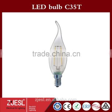 New Product E14 2W led filament candle bulb