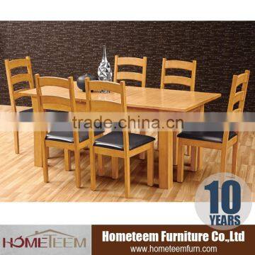 Quality guarantee! 6 seaters wooden extension dinner set