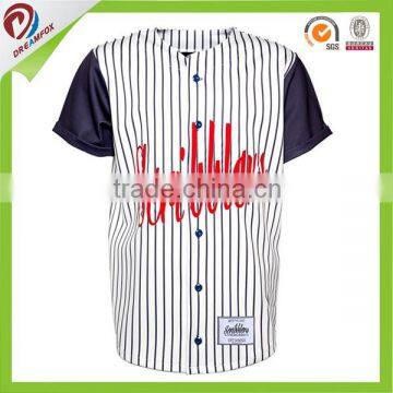newest stripe baseball jersey wholesale sublimation custom baseball jersey