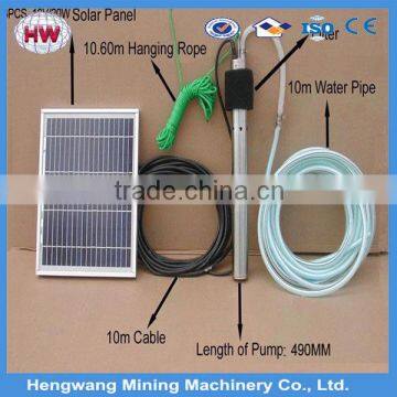 Deep well dc submersible solar water pumps/ deep well pump/ submersible water pump for agriculture