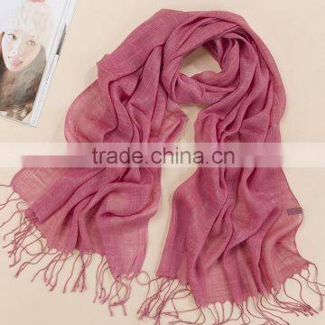 Wholesale Tassel Solid Color Plain Viscose Shawl