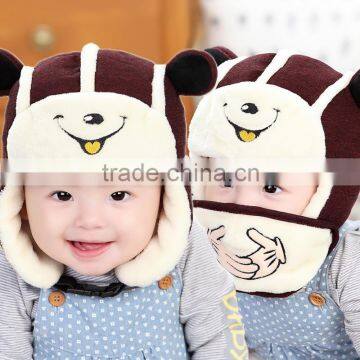 Fashion Brand New Multifunctional With Mouth-muffle Earflap Baby Winter Hats Caps