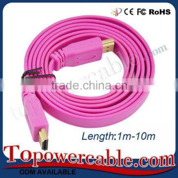 Colorful Super Thin with Ethernet High Speed Flat HDMI A Male to Male 2M HDMI Cable