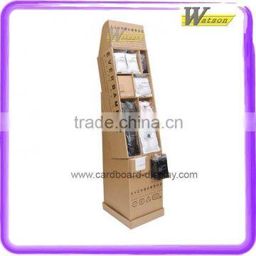 corrugated customized tiered VIDEO SHOP cardboard display stand for music CD or VCD