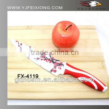 FX-4119 Hot sell!! flower painting kitchen knife