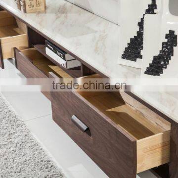 2015 Living Room Furniture MDF Wood TV Stand With 3 Drawers , Top Marble tv Cabinet ,modern tv Stand on Promotion photo-2