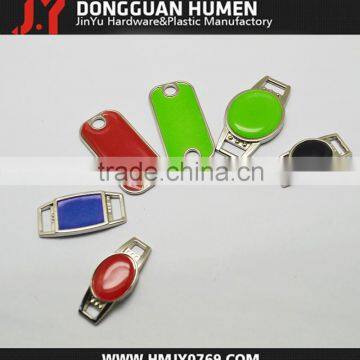 Jinyu paracord bracelet charms/metal shoelace charms/metal bag tags