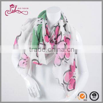 Light Weight Custom Butterfly Printed Spring Scarf