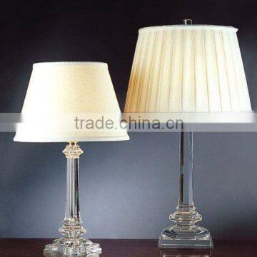 2012 newest crystal table lamp with fabric shade