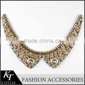 Handmade Crystal Bead Collar Patterns/Collar For Garment Accessory