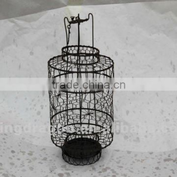 Chinese antique iron& paper white/ no paper as your request colorful round long lantern lamp